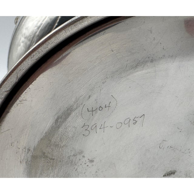 Large Mexican Spanish Colonial Revival Alpaca Silver Wine Bucket & Green Onyx For Sale - Image 4 of 12