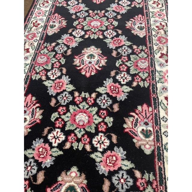 Textile 1990s Handwoven Persian Design Indian Rug - 2'7" X 12'0" For Sale - Image 7 of 7