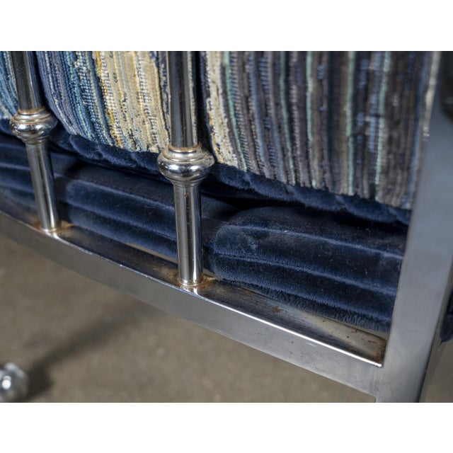 Late 20th Century Pair of Chrome Barrel Lounge Chairs For Sale - Image 10 of 14