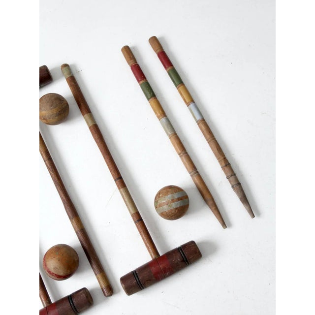 Mid Century Croquet Set Lawn Game For Sale - Image 11 of 13