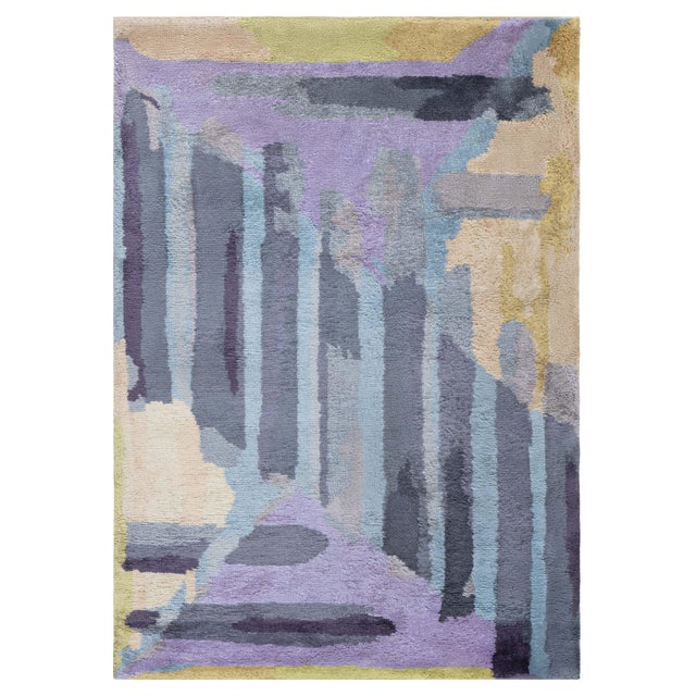 Vintage French Modernist Rug For Sale