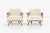 Pair of Robsjohn-Gibbings, for Widdicomb Lounge Chairs, Model 1651. Frame made of solid maple spindles which secure tub,...