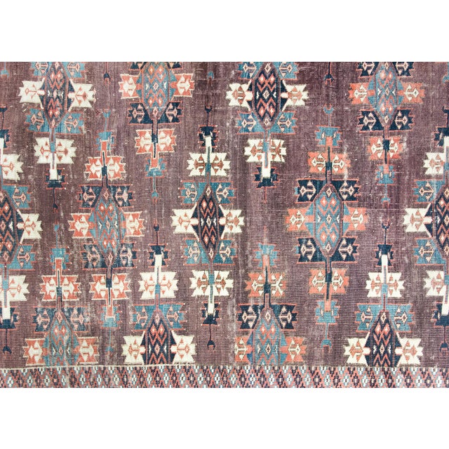 Early 20th Century Persian Turkmen Rug For Sale - Image 11 of 14