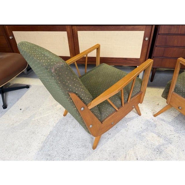 Wood Mid-Century Danish Style Armchairs, Set of 2 For Sale - Image 7 of 18
