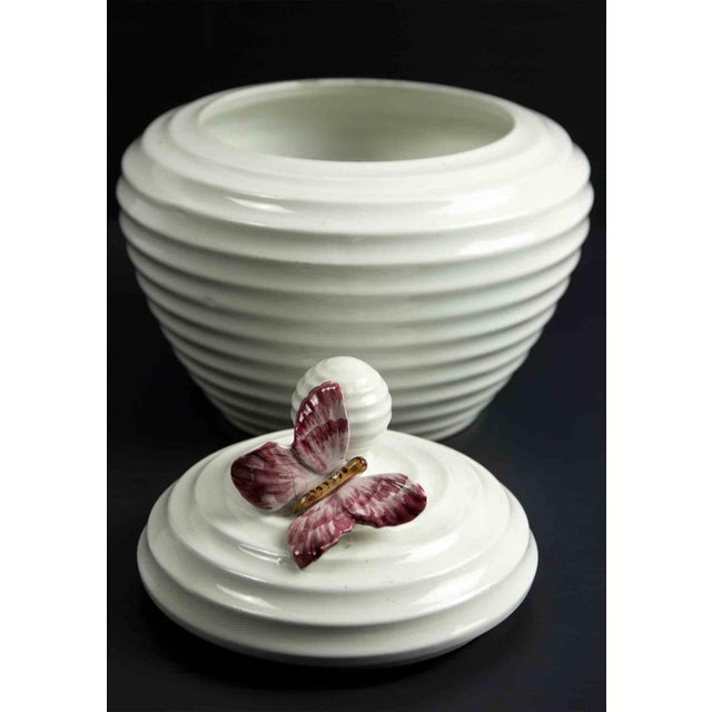 Soup bowl is an original decorative object realized in the mid-20th century in Bassano del Grappa. A vintage soup bowl...