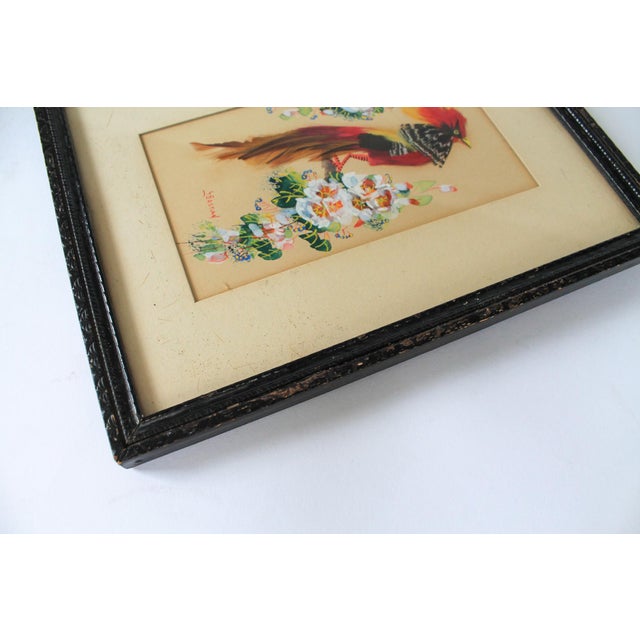 Vintage Mexican Feather Art Bird Wall Hangings For Sale - Image 12 of 12