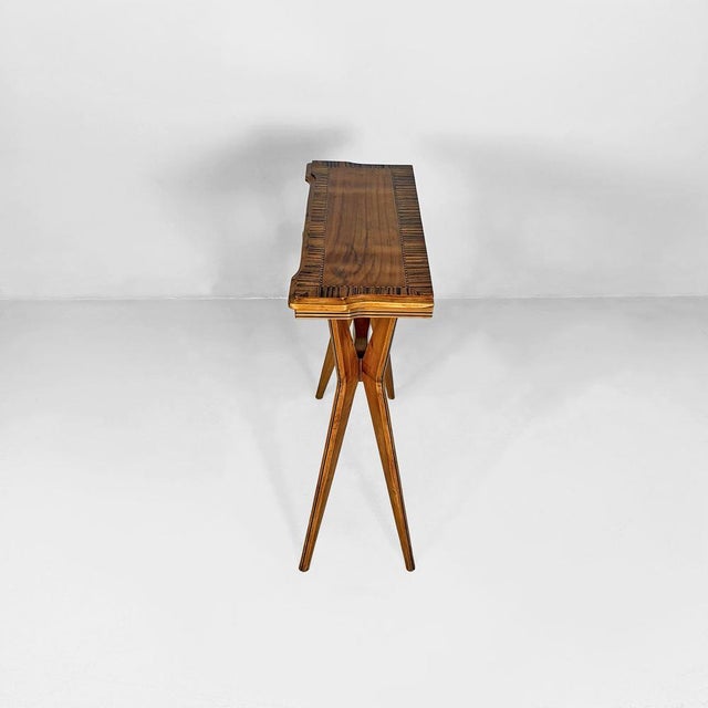 1940s Art Deco Italian Wooden Console, 1940s For Sale - Image 5 of 17