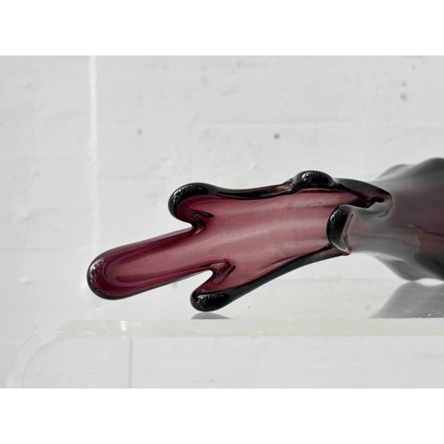 Vintage Murano Glass Vase in Violet, 1950s For Sale - Image 14 of 17