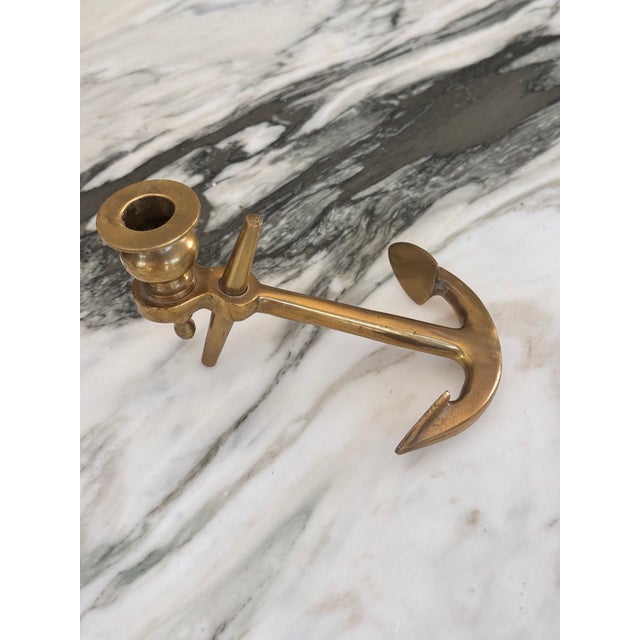 Brass Anchor Candle Holder For Sale - Image 13 of 17