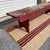 Farmhouse Antique Pennsylvania Mortised Bench in Old Red Paint, Lancaster County, Circa 1860s For Sale - Image 3 of 18