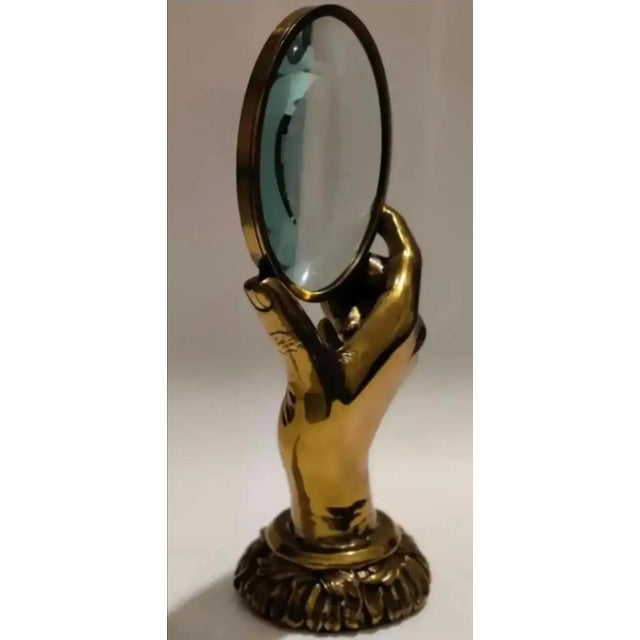 For your consideration. . . An absolutely fabulous rare and unique figural free-standing desktop magnifying glass from...