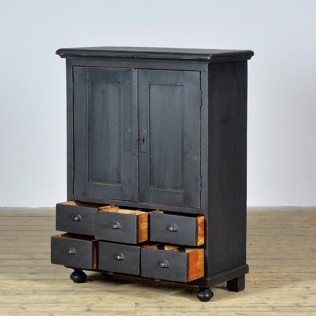 1920s Pine Cabinet with Six Drawers, 1920 For Sale - Image 5 of 12