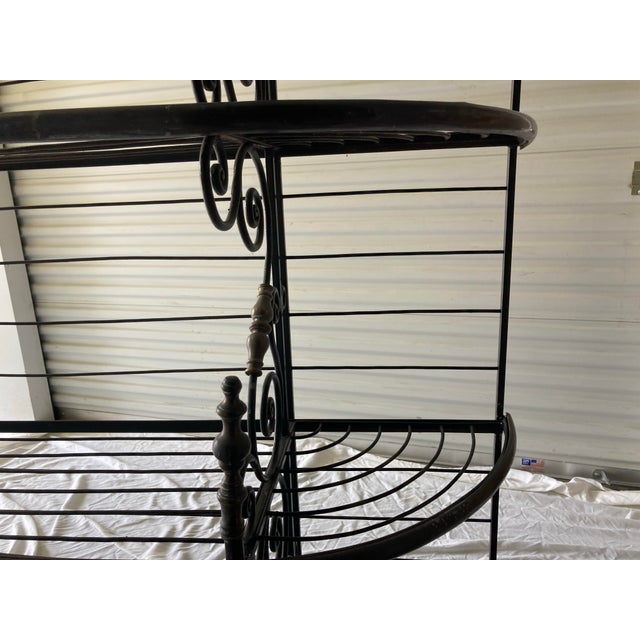 Antique French Bakers Rack Brass and Iron Multiple Shelves For Sale - Image 10 of 11