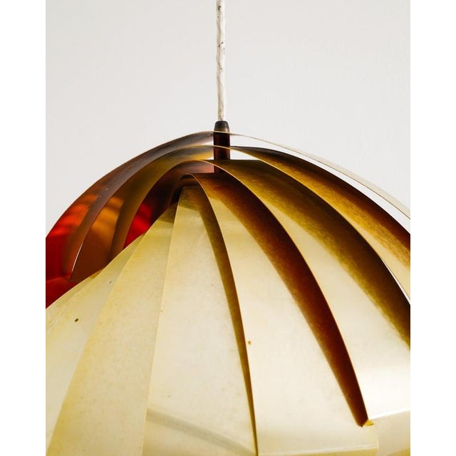 Danish Mid-Century Tivoli Brass Pendant by Louis Weisdorf for Lyfa Denmark, 1960s For Sale - Image 4 of 7