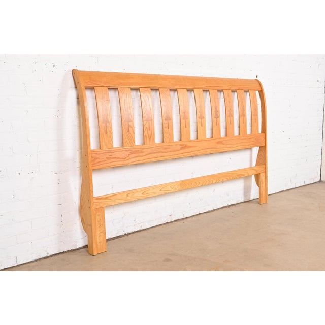 Studio Crafted Rustic Lodge Inlaid Pine King Size Headboard For Sale In South Bend - Image 6 of 10