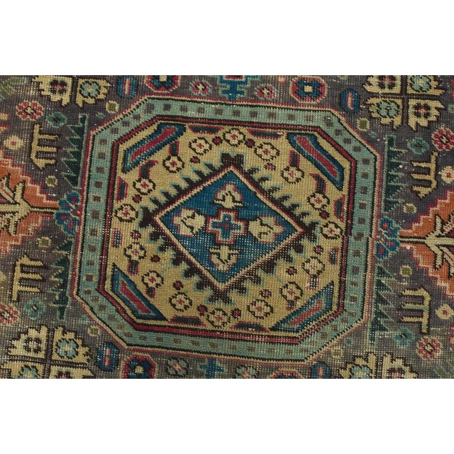 Pink Tabriz Rug 9’8” X 11’8” Pink Wool Vintage Distressed Hand-Knotted Carpet For Sale - Image 8 of 16