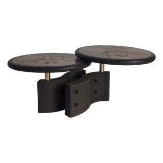 Two-Tier Modular Brutalist Coffee Table by Paul Kingma, 1980s For Sale