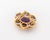 Modernist 18k Yellow Gold, Amethyst, and Diamond Brooch or Pendant For Sale In New York - Image 6 of 7