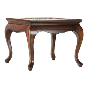 19th Century Chinese Carved Wood Plank Top Coffee Table