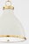 Transitional Hudson Valley Lighting Mark D. Sikes Painted No. 3 2-Light Small Pendant, Aged Brass/Off White For Sale - Image 3 of 5