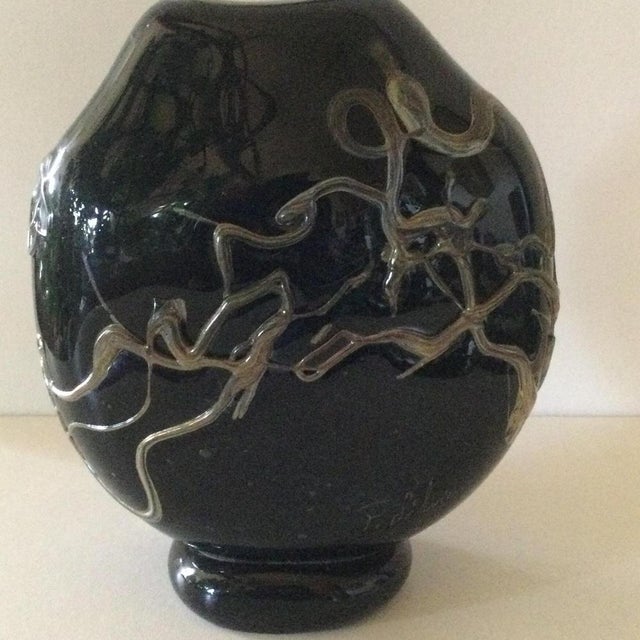 Contemporary Glass Paste Vase by Florea Silviu For Sale - Image 3 of 6