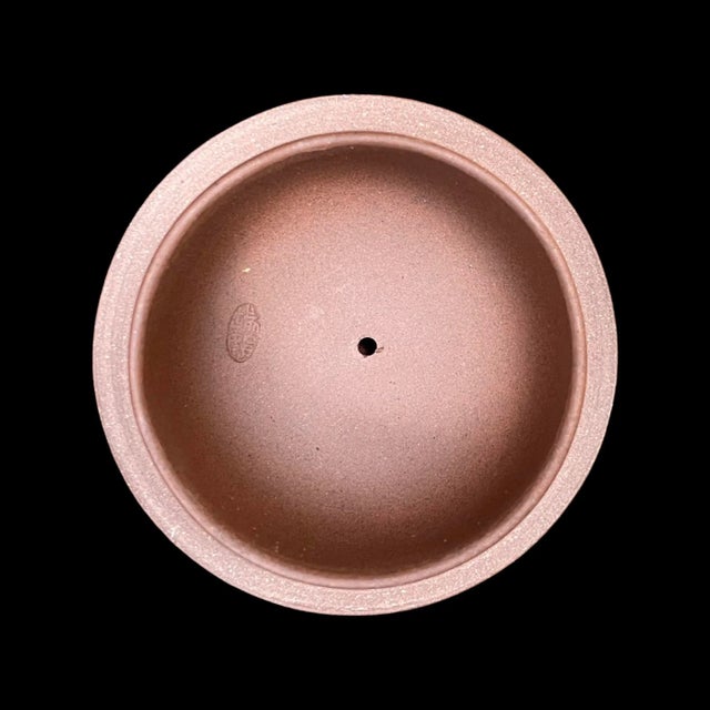 Ceramic Antique Chinese Yixing Zisha Pine & Blossoms Tea Pot, Signed For Sale - Image 7 of 10