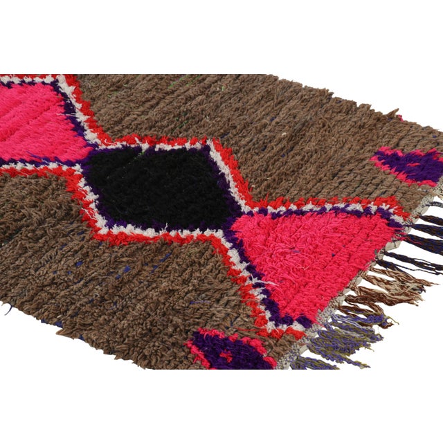 Vintage Moroccan Rug With Polychromatic Diamond Medallion, From Rug & Kilim For Sale In New York - Image 6 of 7