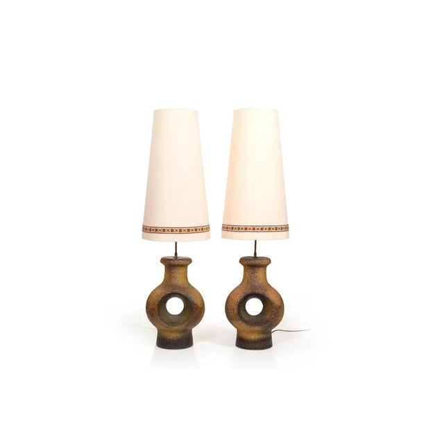 Ceramic Danish Ceramic Floor or Table Lamps, 1960s, Set of 2 For Sale - Image 7 of 7