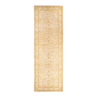 Mogul, One-of-a-Kind Hand-Knotted Runner Rug - Ivory, 4' 2" x 12' 4" For Sale