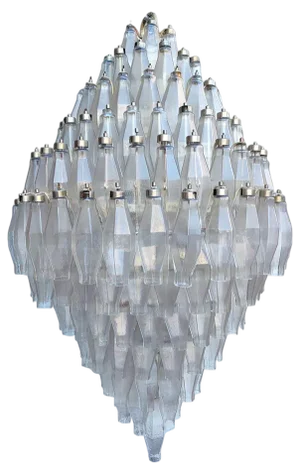 Poliedri Chandelier by Carlo Scarpa for Venini, 1950s