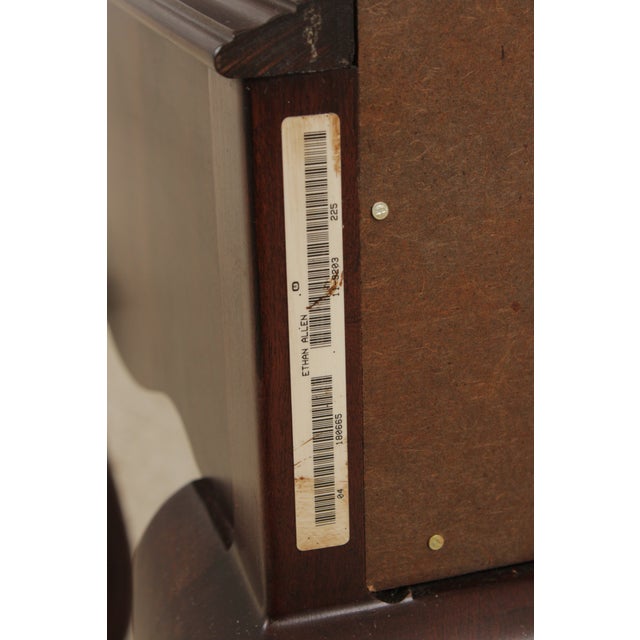 Ethan Allen Cherry Georgian Court 2 Piece Secretary Desk For Sale - Image 17 of 18