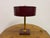Red Leather Table Lamp in the style of Jacques Adnet, France, 1980s For Sale - Image 4 of 12