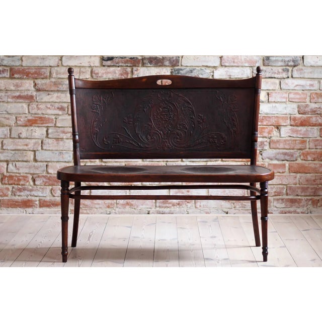 Bentwood Bench Attributed to Jacob and Josef Kohn, Early 20th Century For Sale - Image 5 of 15