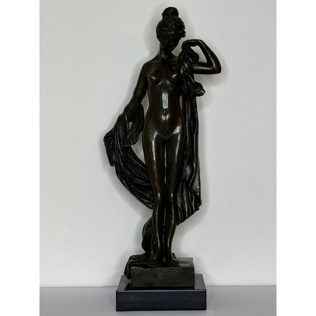 After Auguste Moreau — “La Source” (The Spring), c. 1900 A Finely Cast French Art Nouveau Bronze of Purity and Grace An...