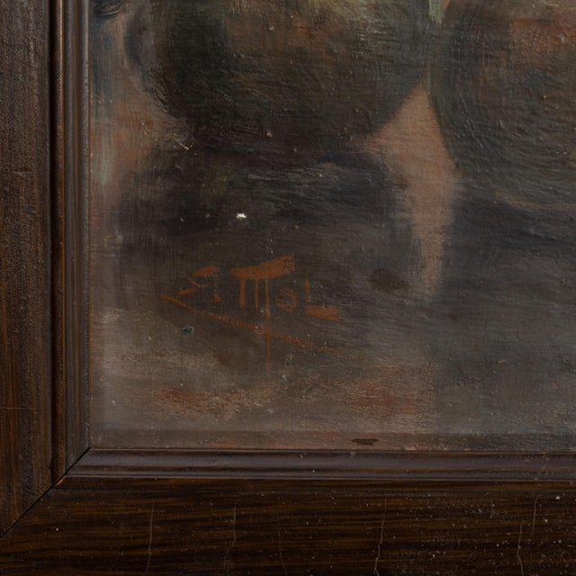 French Early 20th Century France Brown Wood Painting For Sale - Image 3 of 15