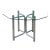 Vintage Chrome Dining Table With Geometric Glass Top For Sale