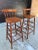 Early 20th Century Antique Late 19th Century Spindle Bobbin Early American Bar Stools - a Pair For Sale - Image 5 of 9