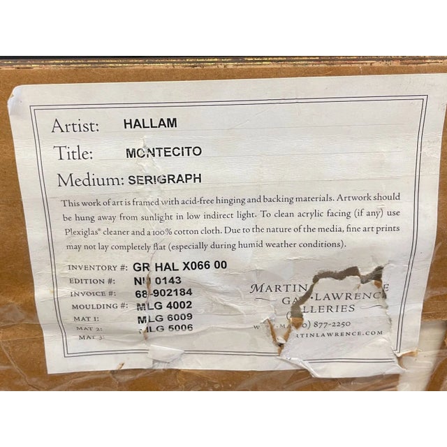 Kerry Hallam Montecito Enhanced Serigraph, 1999 For Sale - Image 10 of 11
