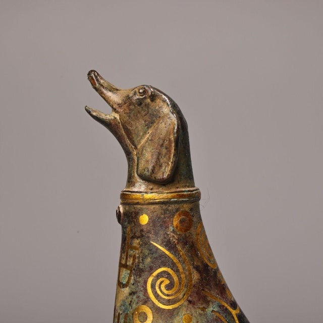 Late 19th Century Gilt Bronze Dog Figurine With Inscriptions For Sale In Los Angeles - Image 6 of 10