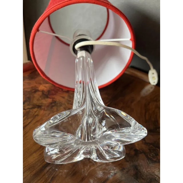 Glass Vintage French Table Lamp by Cristallerie Lorraine, 1960s For Sale - Image 7 of 11