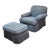 Rolled Arm Chair + Ottoman, Set For Sale