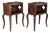 Pair of French Country Louis XV Style Walnut Nightstands For Sale