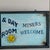 Wood Brilliant Decorative Vintage Tavern Sign in Blues, Advertising Meals Where Miners Are Welcome For Sale - Image 7 of 13