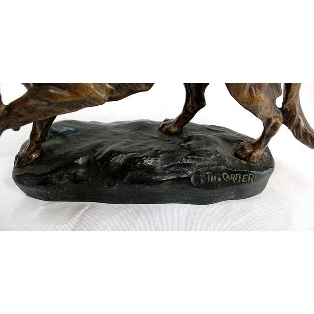 T.F. Cartier, German Shepherd Dog, Early 20th-Century, Bronze For Sale - Image 10 of 18