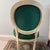 French Mid 20th Century Emerald Green French Louis Dining Chair For Sale - Image 3 of 4