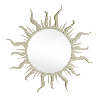 Fleur Home Carnival Flambeau Circle Mirror in Cooking Apple Green, 48x48 For Sale