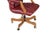Brick Red Chesterfield Style Tufted Leather High Back Executive Office Chair For Sale - Image 8 of 13
