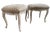 Wood Early 20th Century Pair of Antique French-Styled Upholstered Footstools For Sale - Image 7 of 7