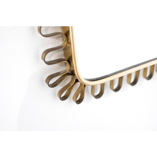 Brass Wall Mirror, Italy, 1950s For Sale - Image 6 of 16