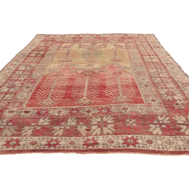 Traditional Vintage Turkish Oushak Rug, 05'05 X 07'04 For Sale - Image 3 of 10